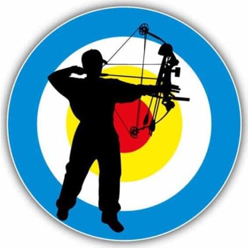 Originality 11.5CM*11.5CM Accessories Creative Archer Silhouette Target Car Sticker Decal
