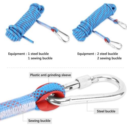 Paracord Climbing Rope 20M Outdoor Rock Lanyard Diameter 12mm Panchute High Strength Cord Safety Rope Camping Climbing Accessory