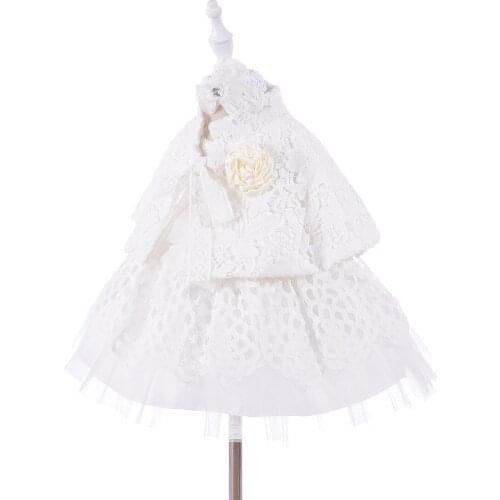2020 Infant Baby Girls Dresses Christening Gowns Newborn Babies Baptism Clothes Princess Tutu Birthday White Bow Flower Dress