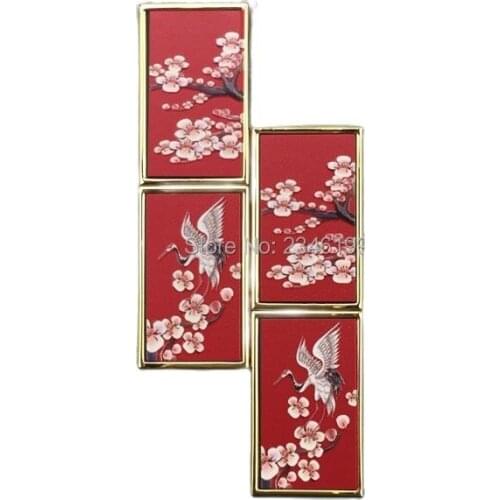 Empty Lip Balm Tube 12.1mm Empty Chinese Style Crane Lipstick Tube Empty Plum blossom 3D Printing Emboss Lipbalm Container 30pcs