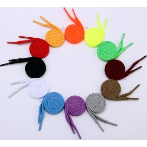 1 Pair Flat Laces High Quality No Elasticity Polyester Shoelaces Fashion Sports Casual Shoe Lace Solid Flat Shoelace Accessories