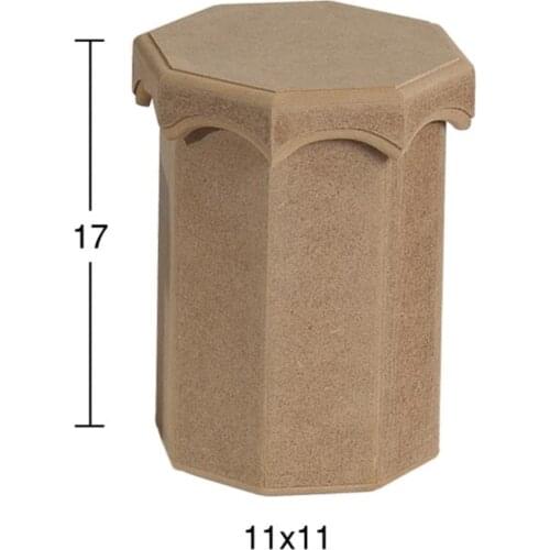 KU268 Medium Sectional Storage Container, Unpainted Raw Wood Mdf Box