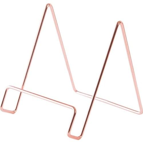 Display Stand Wrought Iron Mobile Phone Tablet Desktop Reading Organizer Storage Rack Decorative Desk Accessories Gold/Rose Gold