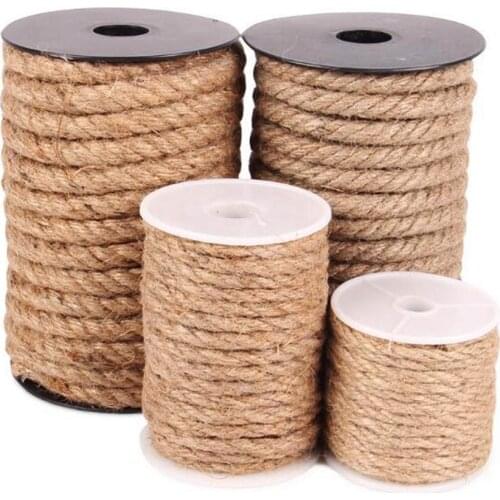 Vintage Hand-made 4-10mm Jute Rope 10meters Packaging Lamp Decoration Decorative Rope Binding Hemp Rope Packaging Customized DIY
