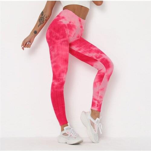 Women Leggings Yoga Pants Tie-Dye Fitness Sportwear for Female Seamless Pants Hip-high Waist Elasticity Sports Tights Clothes