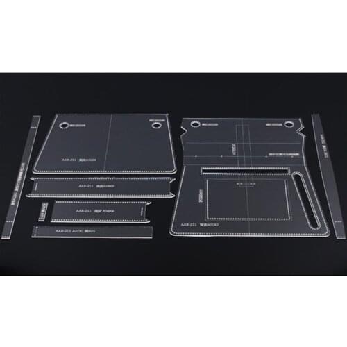 1set Ladies handmade leather DIY acrylic durable version mould organ package hand shoulder shoulder bag pattern design template