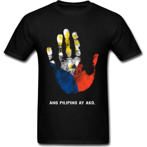 100% Cotton Fabric Man Short Sleeve Ang Pilipino ay Ako T Shirt Summer Tops T Shirt Fitted Gift O-Neck Tee-Shirts