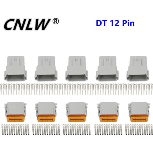 5 Sets 12 Pin DJ3121Y-1.6-11/21 DT Connectors DT04-12P/DT06-12S Automobile waterproof wire electrical connector plug
