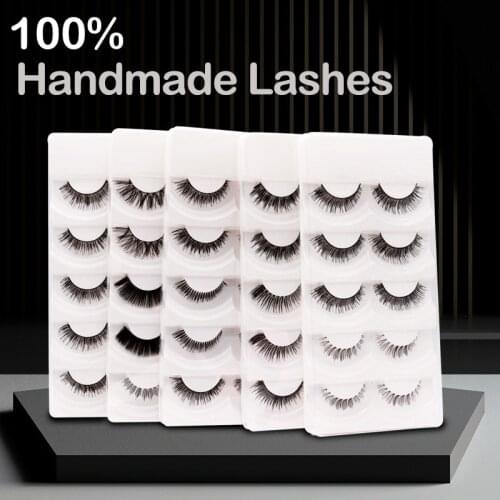 5 pairs 100% Handmade eyelashes false eyelashes natural false lashes 3d mink lashes 3d lashes mink faux cils cilios G806