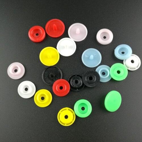 50PCS T5 Baby Round Resin Snap Buttons Plastic Snaps Clothing Accessories Press Baby Clothing Accessories Decorative Buttons