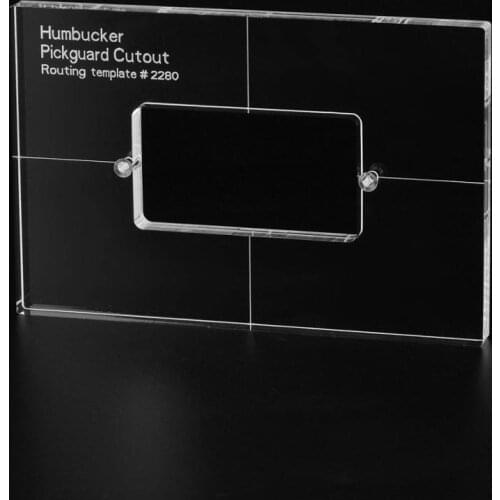 Musiclily Pro CNC Accurate Acrylic Open Style Humbucker Pickup Routing Template for Electric Guitar Pickguard