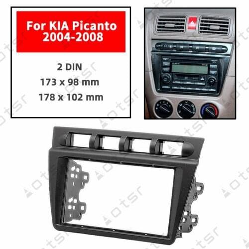 Car Radio Fascia Stereo Panel Plate For KIA Picanto 2004 2005 2006 2007 2008 Frame Dash Kit