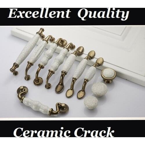 White ceramic Door Handles Kitchen furniture cabinet knobs and handles cupboard handles drawer door knobs handles drawer pulls