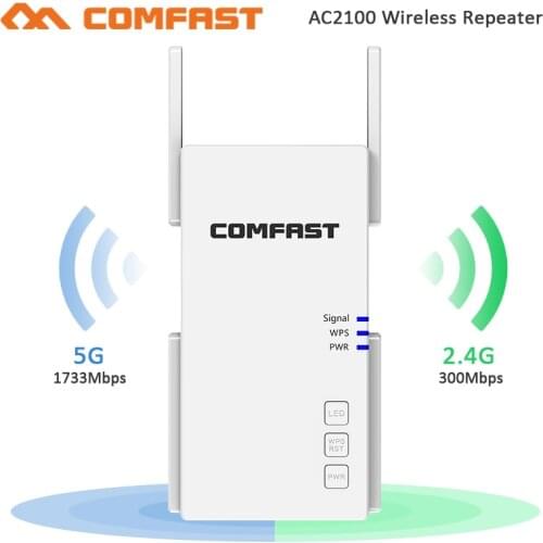 2100Mbps Gigabit Long Range Extender 802.11ac Wireless WiFi Repeater Wi Fi Booster 2.4G/5Ghz Wi-Fi Amplifier router Access Point