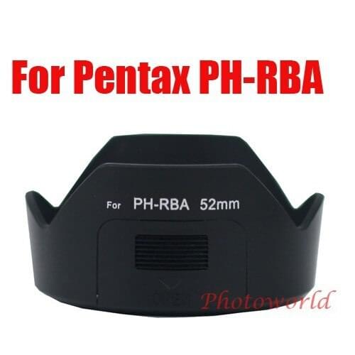 2pcs Camera Lens Hood 52mm Cover PH-RBA Fits for Pentax K10D K20D K100D K110D Kx Km K-r K-5 II K-30 With DA 18-55mm F3.5-5.6 Len