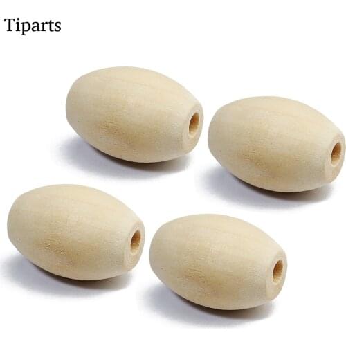 20pcs/lot 17x25mm natural Wood Beads Wooden Teething Beads for Necklaces Bracelets Kralen Jewelry Making Supplies