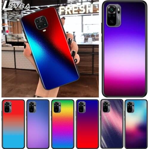 Gradient Color for Xiaomi Redmi Note 10 10S 9 9T 9S 9Pro Max 8T 8Pro 8 7 6 5 Pro 5A 4X 4 Soft Black Phone Case