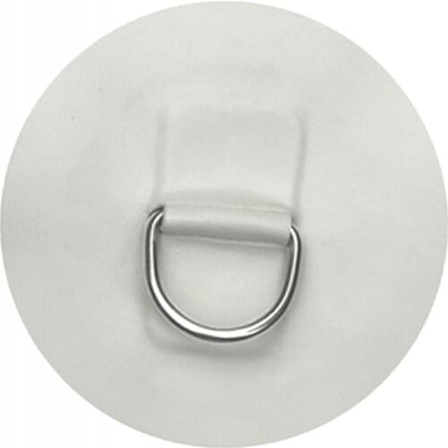 D Ring Patch - Hypalon 110mm WHITE- Inflatable Boat HEAVY DUTY