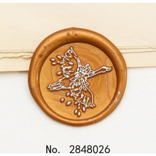 Crane and flower Wax seal stamp cactus succulent Wax seal stamp,Party Wax Seal Stamp Kit invitation seals,envelop packing seal