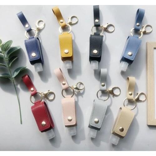 Hand Sanitizer Keychain Holder Travel Bottle Refillable Containers 30ml Flip Cap Reusable Bottles with Keychain Carrier
