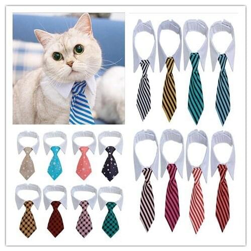 Pet Dogs Cat Adjustable Tie Collar Necktie Decor Fake neckline towel Holiday Wedding Life Decoration Accessories