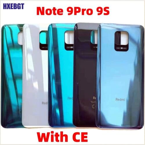 For Xiaomi Redmi Note 9 Pro / Note 9S Back Cover Housing Door Rear Battery Cover Chassis Note 9Pro Adhesive Sticker Repair Parts