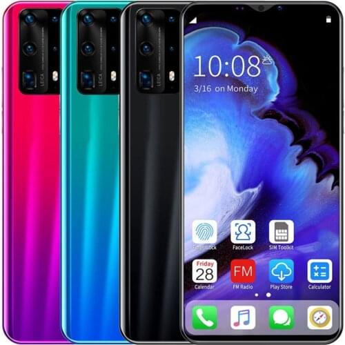 Dual-Core P40 Pro Smartphone 5.8 Inch Screen Smartphone 512M+4G Android Smartphone 3D Glass Plated Back Cover Black