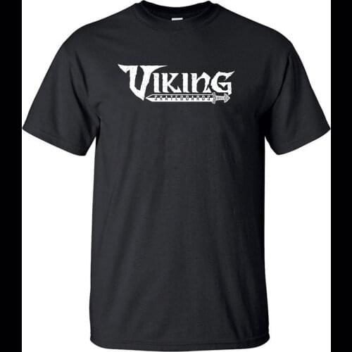 Vikings TShirt Men Son Of Odin T Shirt Summer Tops Short Sleeve Gone to Valhalla Black T-Shirt Sons Of VikingAthelstan Tees