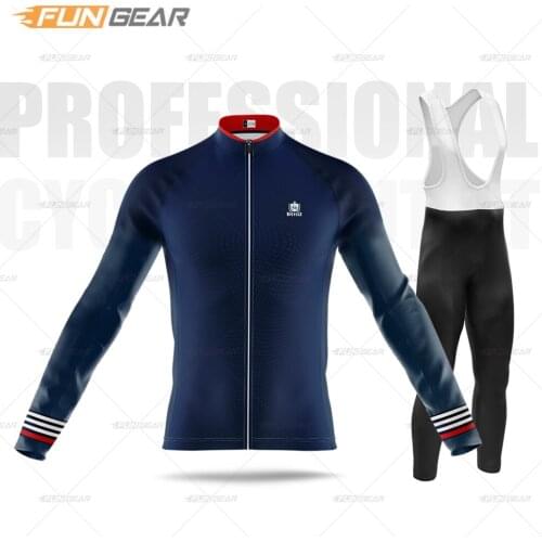 Cycling Jersey Set Long Sleeve Mens Clothing Custom Team Spring/Autumn Cycling Clothes Breathable Uniform Ropa Ciclismo Hombre