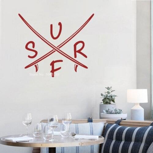 Summer Wall Stickers for Living Room Surf Wallpapers Decal Decal Paper Custom Color Environmental Protection Affordable Z209