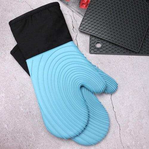 50%HOT1Pc Glove Food Grade Good Insulation Performance Silicone Flexible Grilling Gloves for Home