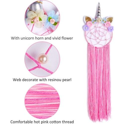 Dream catcher/ catchers hanging/diy decoration nordic decoration home girls room/nursery/kid decor Unicorn dreamcatcher children