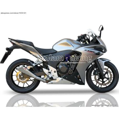 Best Price For Honda CBR500R 2013 2014 CBR 500 R 13 14 CBR500 R Silver Bodyworks Sportbike Fairing (Injection molding)