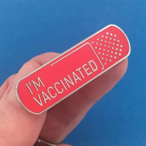 10pcs NEW I Am Vaccinated Pin Mini Pin For Men And Women Adults Children Jewelry Corsage Jackets Brooches Lapel Pin Badge Gift