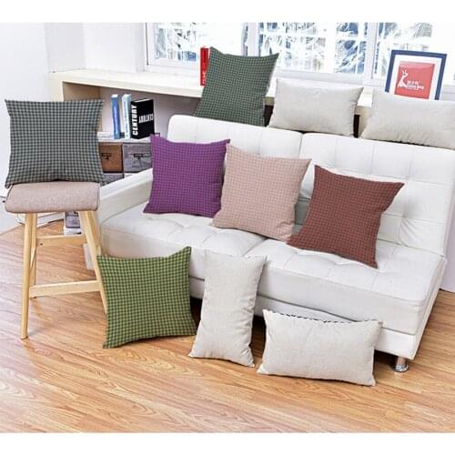 Fashion Simple Geometry Cushion stripe lattice Design linen Cotton Home Decor Sofa Car Seat Bed Decorative Throw Pillow Funda