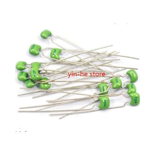 Monolithic capacitors CT4-63 - v - 334 - M 0.33 uf 1206 green paint feet 5.08 feet long distance 10pcs