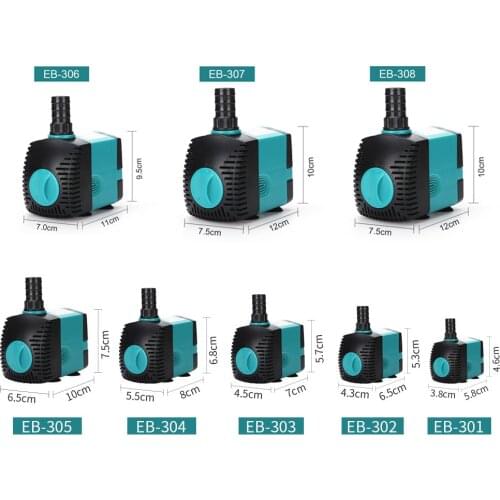 Submersible Ultra-Quiet Water Fountain Pump Filter Fish Pond Aquarium Water Pump Tank Fountain 3/6/10/15/25/35/50/60W