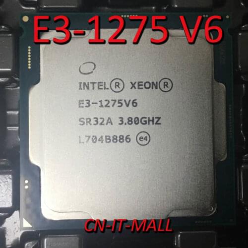 Intel Xeon E3-1275 V6 CPU 3.8GHz 8M 4 Core 8 Threads LGA1151 Processor