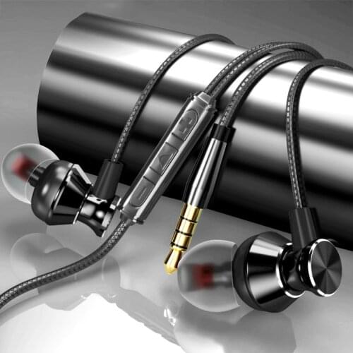 ANKNDO 3.5mm Wired Earphone For Xiaomi Samsung Huawei Hifi Music Earpiece With Mic Volume Control Gaming Headset Sport Earbuds