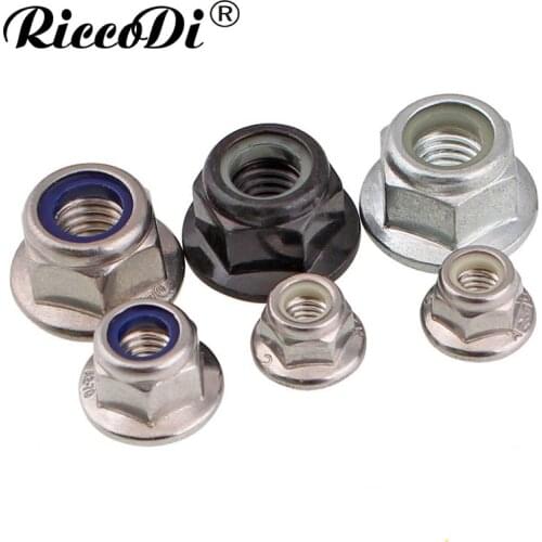 DIN6926 M3/M4/M5/M6/M8/M10 304 Stainless Steel Hexagonal Flange Nut Hex Nylon Anti Slip Locknut
