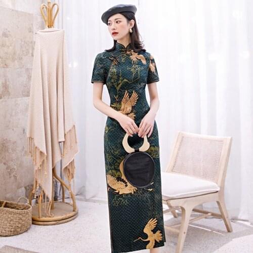 2020 Ao Dai Chinese Traditional Dress Shanghai Cheongsam Dress Vintage Clothing Oriental Dress Vietnam Traditional Dress 10462