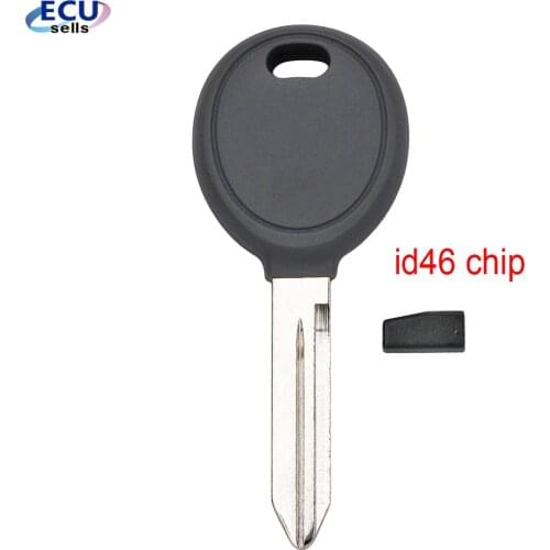 Transponder With ID46 Chip For Dodge Chrysler Jeep Wrangler 1998 1999 2001 2002 2003 2004 2005 2006 Car Key Shell Case
