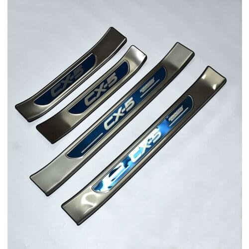 High-quality stainless steel Scuff Plate Door Sill Welcome Pedal For Mazda CX-5 CX5 2017 2018 Car Styling Accessories