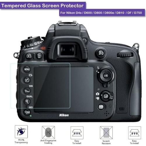 9H Tempered Glass LCD Screen Protector Shield Film For Nikon D4s / D600 / D610 / D800 / D800e / D810 / DF / D750