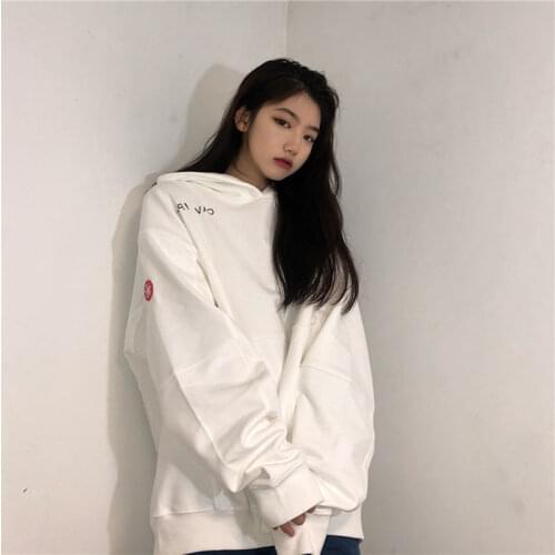 Sweater women autumn 2021 new Korean version of thin loose hooded oversize design sense niche coat jacket