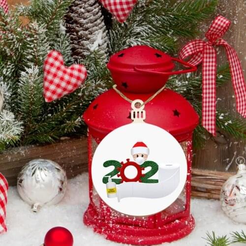 1-7 Person 2020 Quarantine Christmas Birthdays Party Decoration Gift Product Personalized Family Ornament DIY Name Blessing Deco