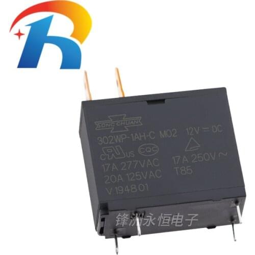 10pcs/lot 302WP-1AH-C M02 JQX-62F-012-1H 12VDC 17A 302WP-1AH-C-M02-12VDC Water heater and microwave oven special original relay