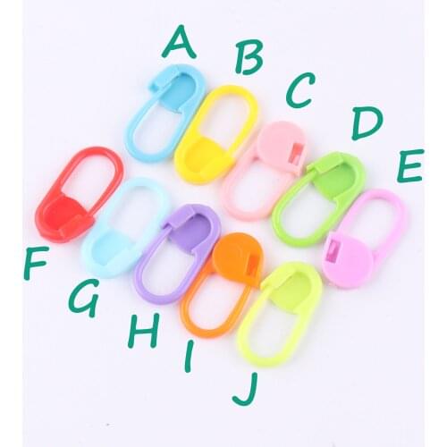 100 PCS Colorful Plastic safety pins,Stitch Markers,plastic stitch holder,style stitch marker clip,multi coloured,Cupcake