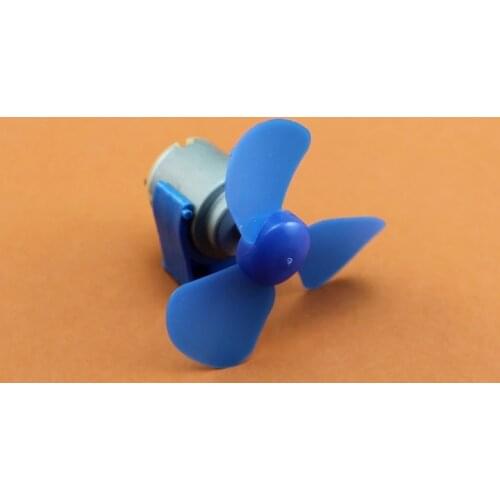 2pcs 140 small DC motor small four-wheel electric fan motor + propeller + holder