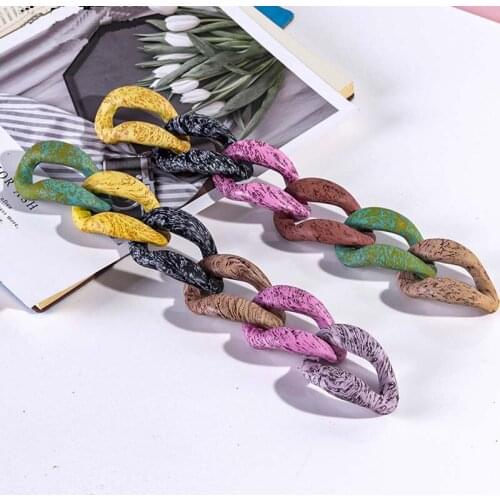 20pcs/lot 52X34mm Retro Color Acrylic Buckle Beads DIY Handbag Chains Mask Chains Earrings Necklace Mobile Chains Accessories